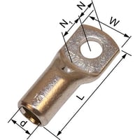Elpress Cu-rørkabelsko krt25-8, 25mm2 m8