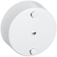 LK - Clips-roset 80 med 3 dobbelte klemmer (uden jord) - hvid billede