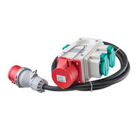 Forgrener CEE, 1xCEE + 3xDK udtag og 1 5P 16A 400V