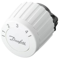 9: Danfoss - FJVR returlbstermostat, 10 til 50 C, hvid