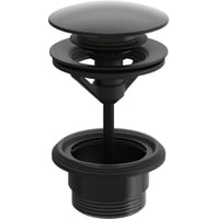 Oras Komplet Push-up Bundventil 1 1/4" 63 mm - Mat sort