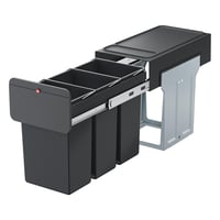 Billede af Hailo Ecoline Design L indbygnings-affaldssystem med udtrk - 3 spande a 10 liter