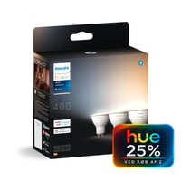 Philips Hue GU10 LED-pre, White ambiance, 4,2W, 400lm, Zigbee + Bluetooth (3 pak)