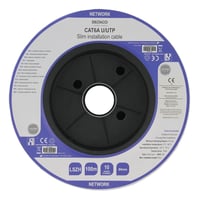 Deltaco U/UTP Cat6a installation cable, slim 28AWG, 100m, LSZH, white