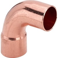 Lodde bjning 90 m. nippel/muffe, 22 x 22 mm