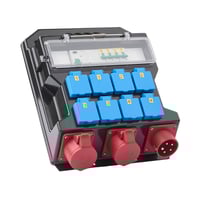 Byggestrmstavle 16A, 8x230V DK stik