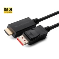 4K Displayport 1.4 til HDMI 2.0 kabel, 10 meter, understtter 4K*2K@60Hz og 3D, sort, forgyldt, HDCP1.4