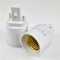 Fatningsadapter plast G24D-E27, 2-pins
