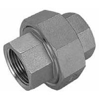 Rustfri (AISI 316) union m. muffer, 2" x 2"