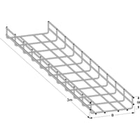 Gitterbakke galvaniseret 300mm (L=3M) - 3 meter