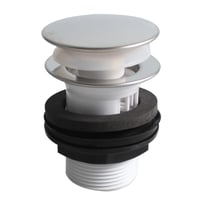 Bundventil med stor prop push-open 1 1/4 forkromet plastik