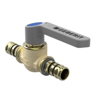 Geberit Mepla kugleventil med betjeningshndtag, d=26 mm, messing