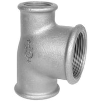 Galvaniseret tee m. muffer – 1″ x 1″ x “