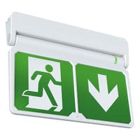 ADLER Exit Sign, 25 meter, 3 timer, hvid, inkl. roterbar piktogram