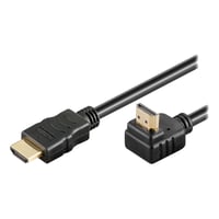 Se HDMI cable w/ Eth HDMI ma>HDMI ma 3m 90 connector support hos WATTOO.DK