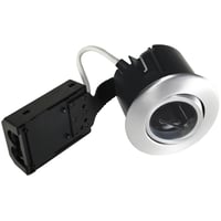 Nordtronic Quick Install, GU10, indendrs, rund, inkl. LED-pre (Nordtronic / CRI>90 Value / 4,8W / 400lm / 36 / 3000K / G / dmpbar), brstet aluminium