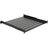 Lanview 19" 1U gennemgende hylde 450 mm dybde sort