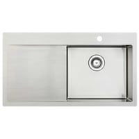 Kubus 900 soft køkkenvask i rustfrit stål radius 10 indvendig