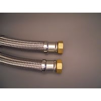 Neoperl tilslutningsslange EPDM DN32, rustfri flet, 1 1/4" omlber x 1 1/4" omlber, 500 mm