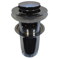 Bundventil klik-klak, 1 1/4", messing, forkromet