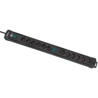 Brennenstuhl Premium-Line - Stikd?se med 12 udtag, m/jord og 3 meter ledning m. stikprop, sort