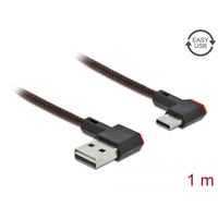 EASY-USB 2.0 kabel, Type-A til USB Type-C, vinklet venstre/hjre, 1 meter