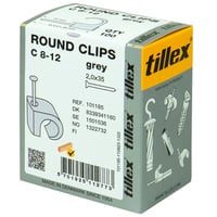 Tillex clips, 8-12 mm / 35 mm - 100 stk gr