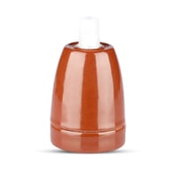 Porcelns Lampesokkel E27, Brun, V-tac