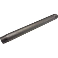 Sort nippelrr, ?1″ x ?1″, 70 mm lang