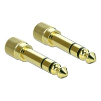 Adapter, 6.35 mm stereo plug til 3.5 mm jack, 3-pin, 2 stk.