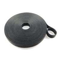 Burrebnd, dobbeltsidet, 13mm, sort, 25 meter rulle