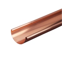 VMZINC tagrende, 280 x 0,7 mm x 3 meter, halvrund, kobber – pr. meter