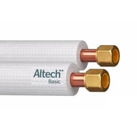 Isolerede klerr med flange og omlber, 1/4″ x 3/8″, 5 meter
