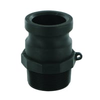 F camkobling PP nippel han, Gevind 1 1/4"