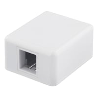 DELTACO Surface mount box for Keystone, 1 port, hvid