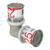 Uponor S-Press PPSU - Vinkel 90 m. preskoblinger, 25 x 25 mm