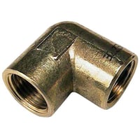 Isiflo Vinkel messing 90° muffe/muffe 38