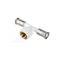 Henco pres tee, PVDF, med indvendig gevind, 26 x 3/4″ x 26 mm