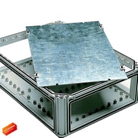 Montageplade EKIVS63, forzinket stål, 580 x 320 x 2 mm
