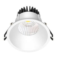 Se Nordtronic Velia LED indbygningsspot, 230V, IP44, rund, 10,9W, 3000K, hvid (mat) hos WATTOO.DK