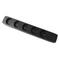 Elworks stikdse T8, 5 udtag med jord, sort