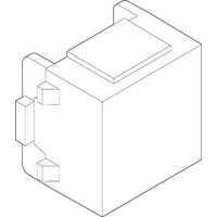 Actassi S1 blændprop til FUGA- OPUS-dataudtag og Actassi montagebokse, lysegrå