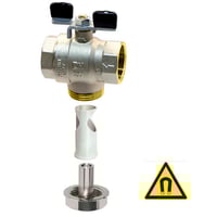 Filterkuglehane med T-greb, magnet, 1"