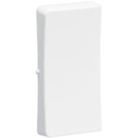 LK FUGA - Halvtangent til 16A 1-polet med halvmodul lampe, krone eller dobbelt korrespondance afbryder, 1 modul, hvid med antibakteriel overflade