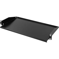 Fast hylde til 19" rack, 1U, 267 mm dyb, maks. belastning 8 kg, sort
