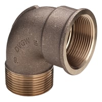 Rdgods silicium bronze vinkel 90, 1.1/2 billede