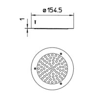 155 Mm Rist Circle Vienna Vinyl Med Skruels Syrefast Stl
