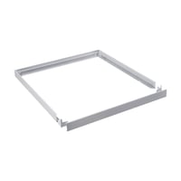 Pbygningsramme til LED panel, 60x60 cm, hvid plast, hjde 4,4 cm