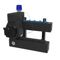 Wavin Comfia Midishunt 10 afgreninger, messing, 3/4" tilslutning, med fordelerrr, UPM3 Auto 15-70 pumpe