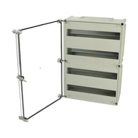 MC EKUM DIN-skinnekasse, 560x380x130 mm, hngslet lg, transparent, MC EKUM 563813 T-2FSH 4x19M